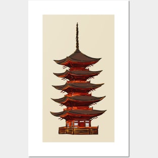 Image of a pagoda Posters and Art